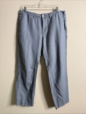 G1 Goods crop trouser slacks light blue women’s 10 fray edge